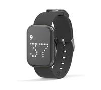 e-vibra Réveil vibrant rechargeable silencieux avec rappel de pilules et sangle de réveil - avec 8 messages personnalisés rappel (noir-grand)