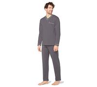 e.VIP ® Ralph 690 Pyjama pour homme en coton et modal, anthracite, M