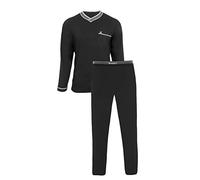 e.VIP ® Ralph 690 Pyjama pour homme en coton et modal, Noir , M