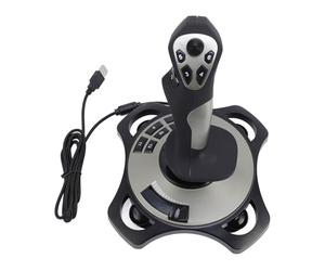 e Vol Filaire USB avec Fonction de Vibration pour 7 8 10 11, Joystick de Vol de Jeu avec Boutons Multifonctions pour un Contrôle Précis de L'accélérateur, Couleur Noire
