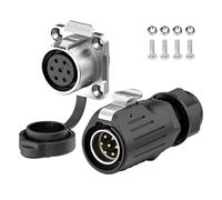 E-WeiChat EW-LP20 Connecteur industriel étanche IP68 Branchement connecteur aéronautique Connecteur circulaire anti-interférence Connecteur électrique M20 2-12 Broches Prise d'attache (7 Broches)