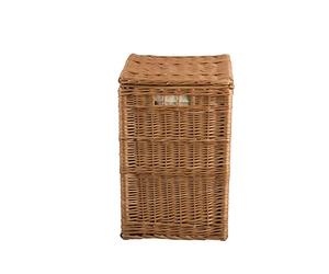 e-wicker 24 Panier en osier, malle, bac a linge, coffre de rangement en osier rectangulaire,(44x34 H52, Avec doublure)
