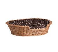 e-wicker24 Alles aus Weide Panier, Corbeille, Niche en Osier Naturel (65 cm, Naturel - Marron Pois)