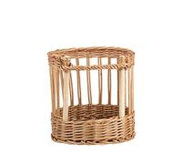 e-Wicker24 Chariot,huche à pain, présentoir pour baguettes ou pain long,corbeille baguette en osier rond