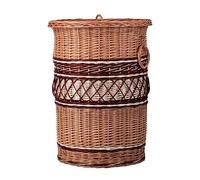 e-wicker24 Coffre de rangement, panier à linge,bac,sac en osier naturel,malle en osier, panier salle de bain(Moyen)
