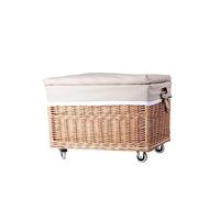 e-wicker24 Coffre,grand panier,corbeille,malle,caisse de rangement en osier (Naturel, Beige)