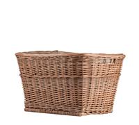 e-wicker24 Corbeille à linge en osier, Panier de rangement,Panier rectangle en osier doublure en jute, panier maison, (Naturel/jute)