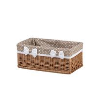 e-wicker24 Corbeille en osier naturel,panier en osier, corbeille de rangement,boite (50x30 H22, Bois)