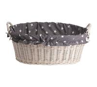 e-wicker24 Panier à linge en osier, beige, 60 x 44 H 23