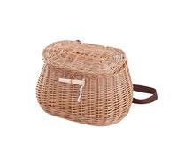 e-wicker24 Panier de pêche en buff avec sangle en jute, cabas en osier, panier en osier (Marron)