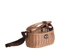 e-wicker24 Panier de pêche en Osier Buff avec Sangle, Panier en Osier, Cage pour pêche à la Truite, (Mini)