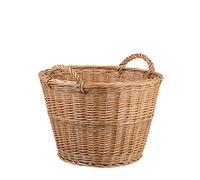 e-wicker24 Panier, panier rond, caisse, corbeille de rangement, multi usage en osier pour salon,salle de bain, cuisine, naturel (Naturel_L)