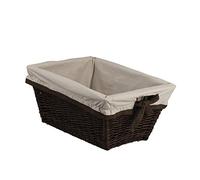 e-wicker24 Panier, porte-bûches pour cheminées, corbeille de rangement, coffret, boîte en osier (Brun_1)