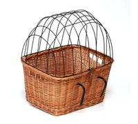 e-wicker24 Panier Vélo Avec Grille De Protection Pour Chien/Chat - Transport Spécial Vélo (Naturel)