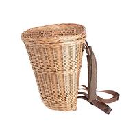 e-wicker24 Sac de cueillette des fruits et légumes, sac à dos en forme de hotte en osier avec bretelles (Naturel)