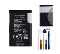 E-yiiviil Batterie de rechange (1200 mAh/3,7 V) BL-5C compatible avec Brondi Amico Favoloso/Nokia 2323C 2330 2600 2700 avec outils