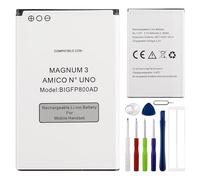 E-yiiviil Batterie de rechange BIGFP800AD BL-11AT compatible avec BRONDI Magnum 3/Amico N.1 (non compatible avec BIGFP800AC) avec outils