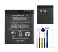 E-yiiviil Batterie de rechange BL-5F 950 mAh/3,7 V compatible avec Nokia N95 N96 N93 E65 6210 6290 6710 avec outils