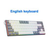 E-YOOSO A68 RGB Mini Mince USB Filaire Mécanique Clavier De Jeu Rouge Interrupteur 68 Touches Gamer Russe Brésilien pour Ordinateur Portable PC - Type A68RGB-WG-EN-Interrupteur rouge #A