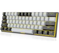 E-Yooso Clavier de Jeu mécanique à 60% avec commutateurs Rouges, Disposition américaine,