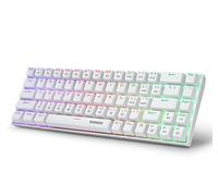 E-Yooso Clavier mécanique 60 % avec 68 touches, rétroéclairage RVB, clavier de jeu pour bureau et PC (Z686 Red Switch)