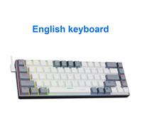 E-YOOSO Z686 RGB USB Mini slim Mécanique de Jeu Filaire Clavier Rouge Commutateur 68 Touches Russe Portugais Brésilien pour Calculer - Type Z686RGB-WG-Interrupteur rouge #B