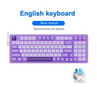 E-YOOSO Z94 USB mécanique clavier de jeu filaire Monochrome LED rétro4.2 Bleu Rouge Commutateur 94 Touches pour Ordinateur Portable PC - Type Z94-LP #A