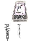 E-Z Ancor Kit de 50 chevilles autoforeuses en zinc pour cloison sèche avec 50 vis Phillip #8 x 1-1/4