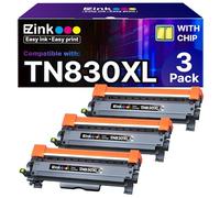 E-Z Ink Lot de 3 cartouches de toner de rechange pour imprimante Brother TN830XL TN830 TN 830 à utiliser avec imprimantes HL-L2460DW DCP-L2640DW HL-L2480DW HL-L2400D HL-L2405W MFC-L2820DW (3 noires)
