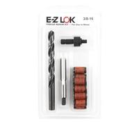 E-Z LOK Kit de réparation de filetage pour métal - Comprend des inserts filetés, perceuse, taraud et outil d'entraînement, paroi standard, 3/8-16 x 9/16-12 x 1,00 longueur (EZ-329-601)