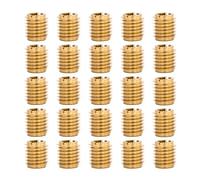 E-Z LOK Lot de 25 inserts filetés 400-4, laiton, filetage de couteau, filetage interne 6,35 mm - 20, longueur 1,35 cm
