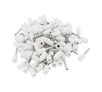 E0508 22AWG Connecteur de borne d'extrémité de cordon à virole isolé avec 100 pièces, blanc