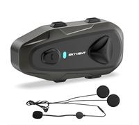 E1 Casque Bluetooth pour Moto -Bluetooth5.3 Interphone professionnel pour casque jusqu'à 800 m, contrôle vocal étanche IP65 et appels mains libres, haut-parleurs HD et annulation du bruit