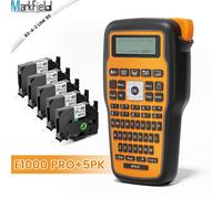 E1000 PRO imprimante d'étiquettes Portable 203dpi Compatible pour Brother TZe231 HSE231 FX étiqueteuse industrielle étiqueteuse - Type OG E1000P-HSE231-5