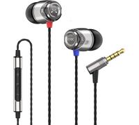 E10C Wired In-Ear Headphones With Microphone Hi-Fi Stereo Noise Isolating Headphones With Powerful Bass Tangle-Free Cable - Steel Grey
