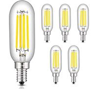 E12 Culot LED Ampoule T25 4w Lampe Spirale Tubulaire 3000k Blanc Chaud 5000k Lumière du Jour 50w équivalent Ampoule 110v 220v (8 Pièces), Warm White, 4W