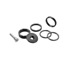 E13 Silver Capot Potence Top Cap (avec entretoises) -Argenté Unisexe, Noir, Taille Unique