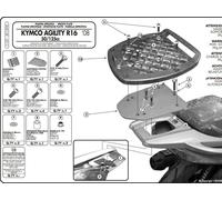E137 GIVI Attaque Coffre Case pour Kymco Agility 150 R16 2008 2009 2010