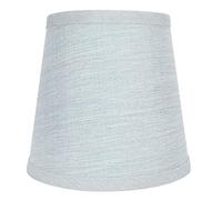 E14 Accueil Tissu Lustre Abat-Jour Lampadaire Couverture de Lumière pour Lampes de Table Appliques Lustre Lumière Douce Protection des Yeux Fait Main Tissu Abat-Jour Bleu Clair