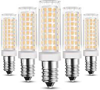 E14 Ampoule LED Dimmable 10W 104LED Perles 1000LM 2835SMD Ampoules de maïs LED AC 220V sans scintillement, angle de faisceau de 360 ° pour lustre à LED Éclairage domestique,Warm white,5 Pack