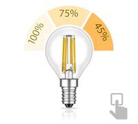 ledscom.de Ampoule LED E14, G45, blanc chaud (2700 K), 4,5 W, 542lm, variateur à 3 positions