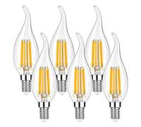 E14 LED Dimmable Bougie Ampoules 60Watt, 6W 806LM Classique Vintage Lustre