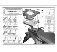 E194 GIVI Attaque Arrière Spécifique Coffre Pour BMW F 800 GS 2008-2017