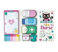 E1mity Lot de 550 feuilles de notes adhésives amusantes en forme d'animal mignon pour infirmière, cadeau d'appréciation d'infirmière, carnet d'écriture en forme de casquette, marque-page pour enfants