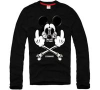 E1SYNDICATE Long Sleeved T-Shirt Mickey Bones Weed LSD MDMA Goa Rave Mouse(XX-Large)