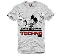 E1SYNDICATE T-Shirt DJ Mickey Rat Rave Techno Club Festival Burning Man(Medium)