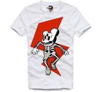 E1SYNDICATE T Shirt Mickey Rat Dead Mouse Zombie White Kawaii Rogue(Small)