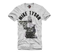 E1SYNDICATE T-SHIRT MIKE TYSON EVERYBODY HAS A PLAN HBA PYREX HOLYFIELD GREY