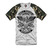 E1SYNDICATE T Shirt Motorcycle Hell Rider Biker Scrambler Motorrad Indian 4(Medium)