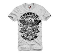 E1SYNDICATE T Shirt Motorcycle Hell Riders Biker Scrambler Motorrad Indian(X-Large)
